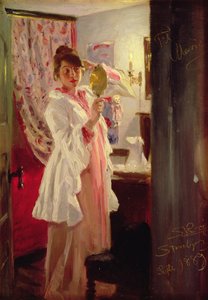 Interieur met de Vrouw van de Kunstenaar, 1889